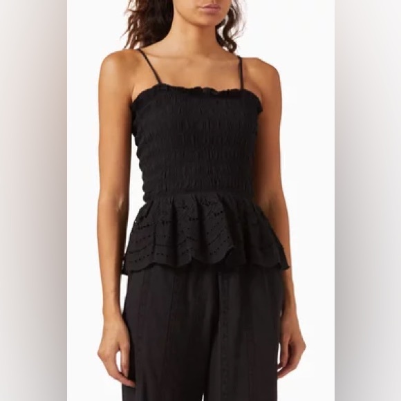 NWT DAMSON MADDER Martina Embroidered Cami Top in Black UK 12 / US 8 - Picture 11 of 13